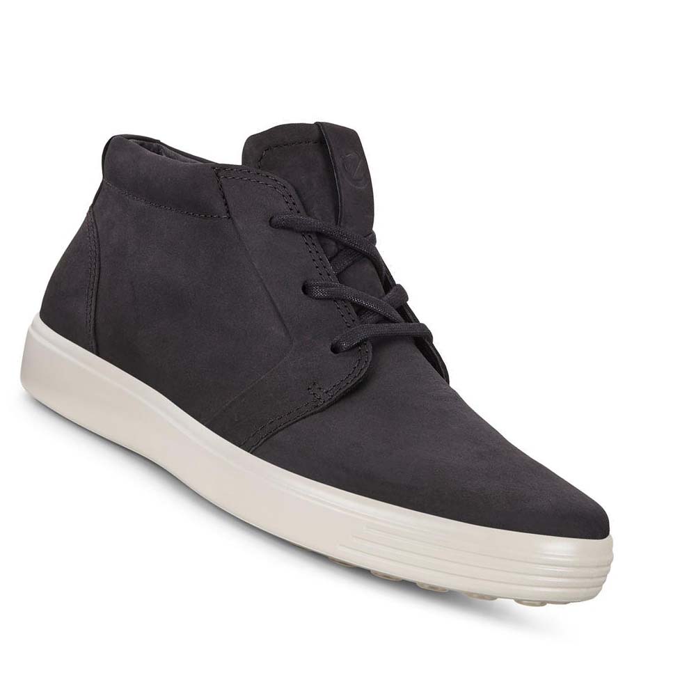 Ecco Soft 7 Ankle Sneakers Herr Svarta | SE 628OKI